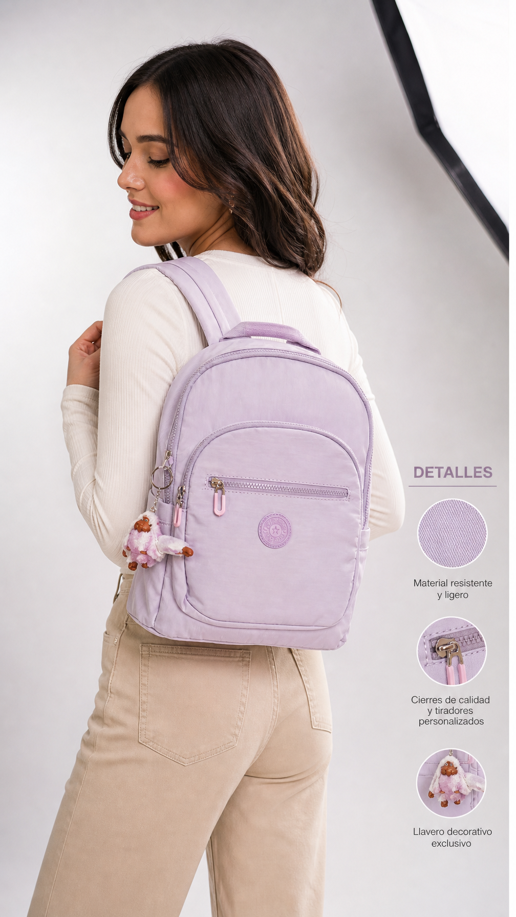 Morral casual lila $60.000