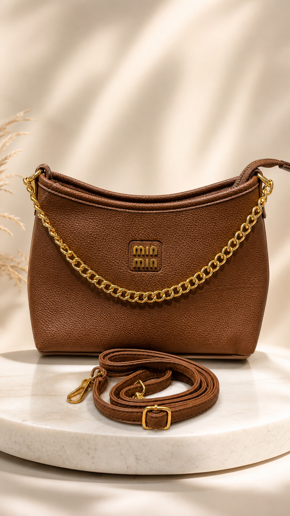 Bolso de dama MinMin camel